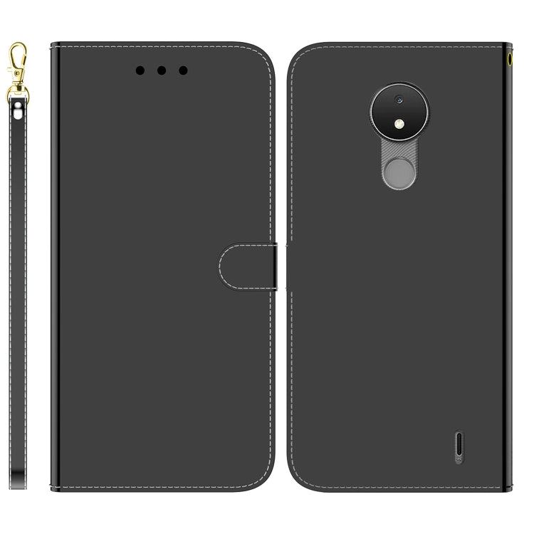 For Nokia C21 Imitated Mirror Surface Horizontal Flip Leather Phone Case