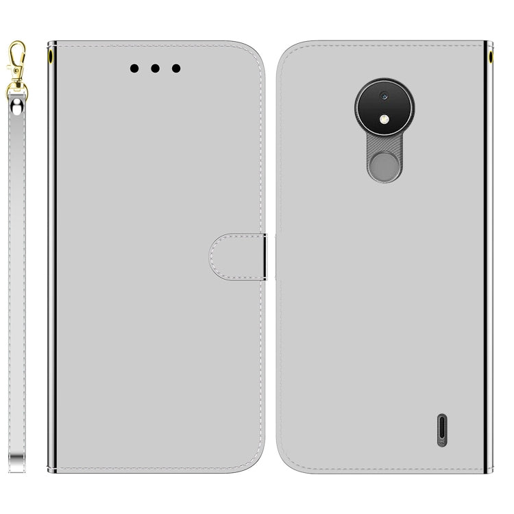 For Nokia C21 Imitated Mirror Surface Horizontal Flip Leather Phone Case