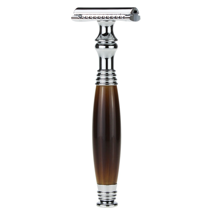 AS-6 Men Imitation Agate Shaving Kit Double Edge Safety Razor Stand Blade Set
