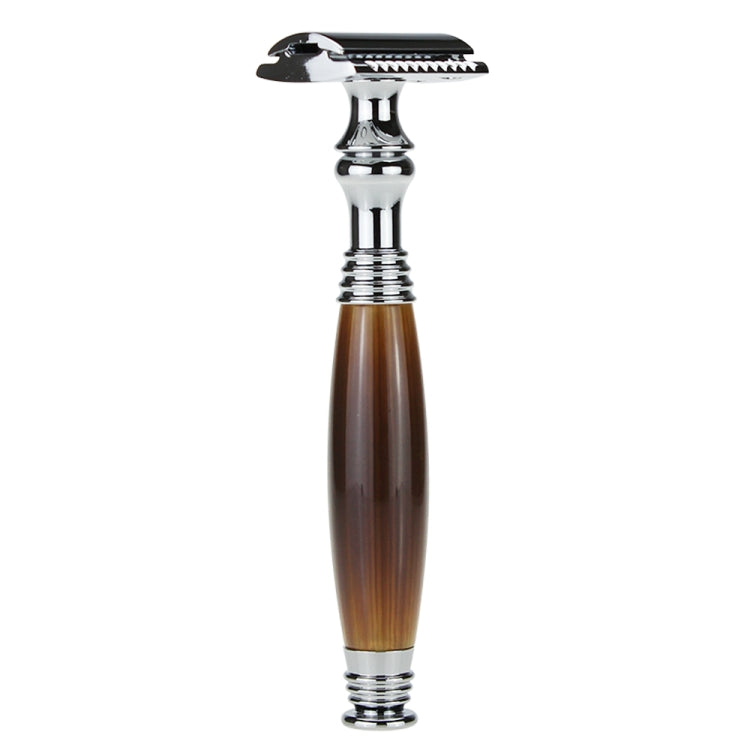 AS-6 Men Imitation Agate Shaving Kit Double Edge Safety Razor Stand Blade Set