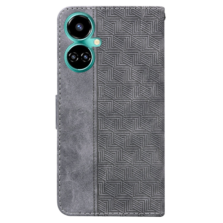For Tecno Camon 19 Geometric Embossed Leather Phone Case