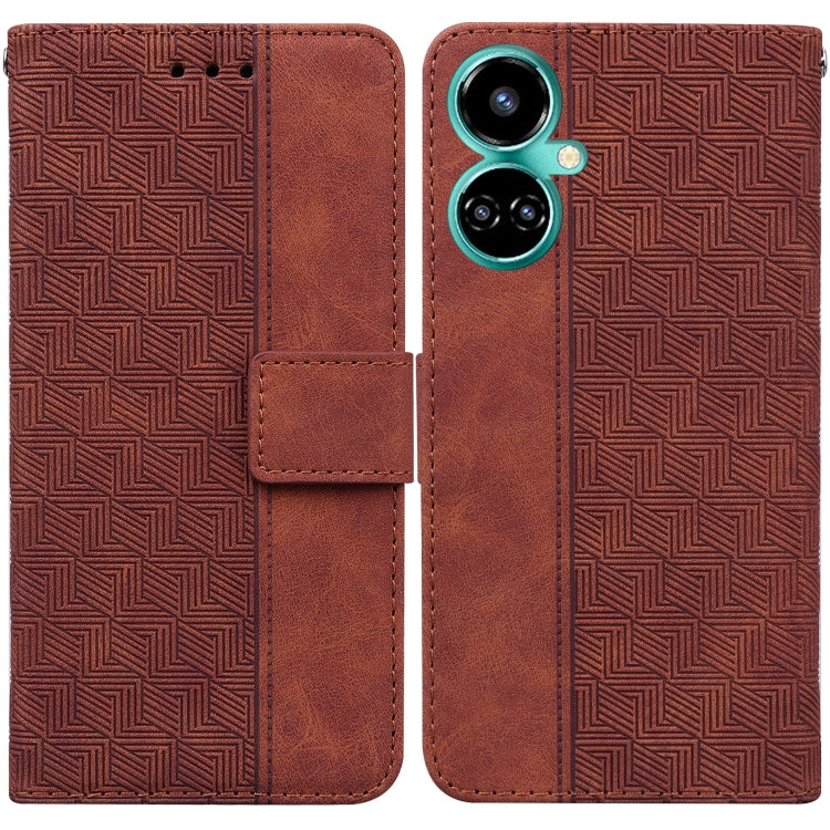 For Tecno Camon 19 Pro 5G Geometric Embossed Leather Phone Case