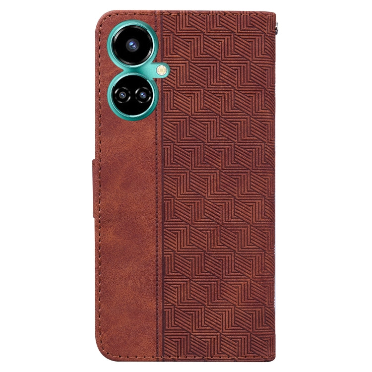 For Tecno Camon 19 Pro 5G Geometric Embossed Leather Phone Case
