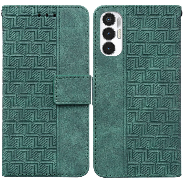 For Tecno Pova 3 LE7 Geometric Embossed Leather Phone Case