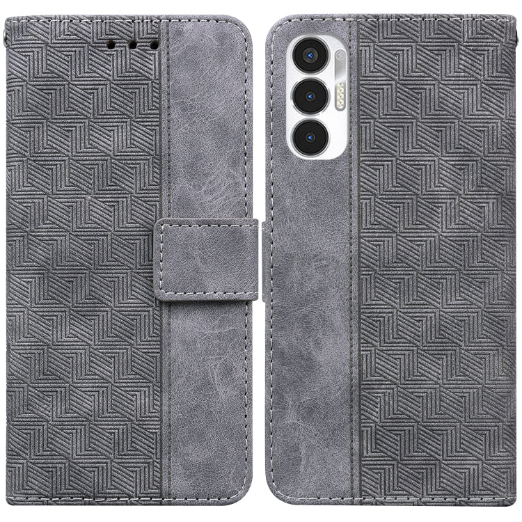 For Tecno Pova 3 LE7 Geometric Embossed Leather Phone Case