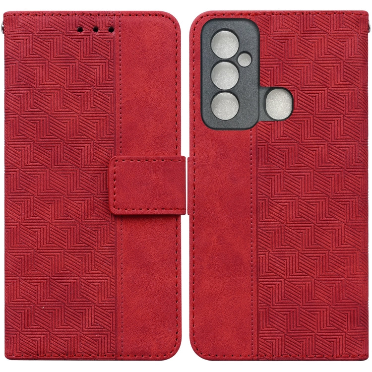 For Tecno Spark 6 GO Geometric Embossed Leather Phone Case