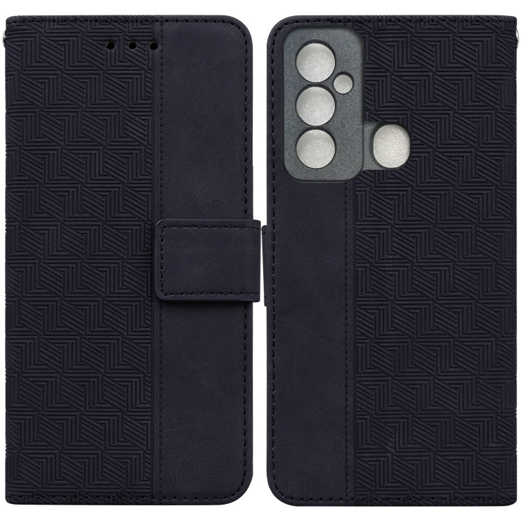 For Tecno Spark 6 GO Geometric Embossed Leather Phone Case