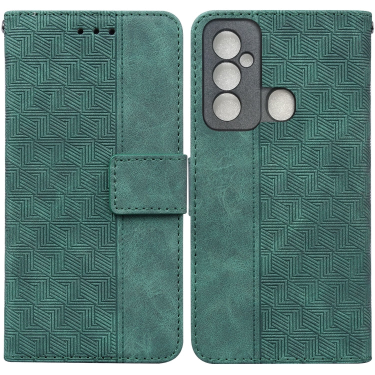For Tecno Spark 6 GO Geometric Embossed Leather Phone Case