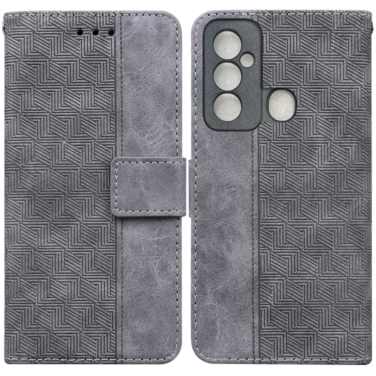 For Tecno Spark 6 GO Geometric Embossed Leather Phone Case