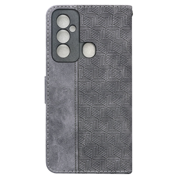 For Tecno Spark 6 GO Geometric Embossed Leather Phone Case