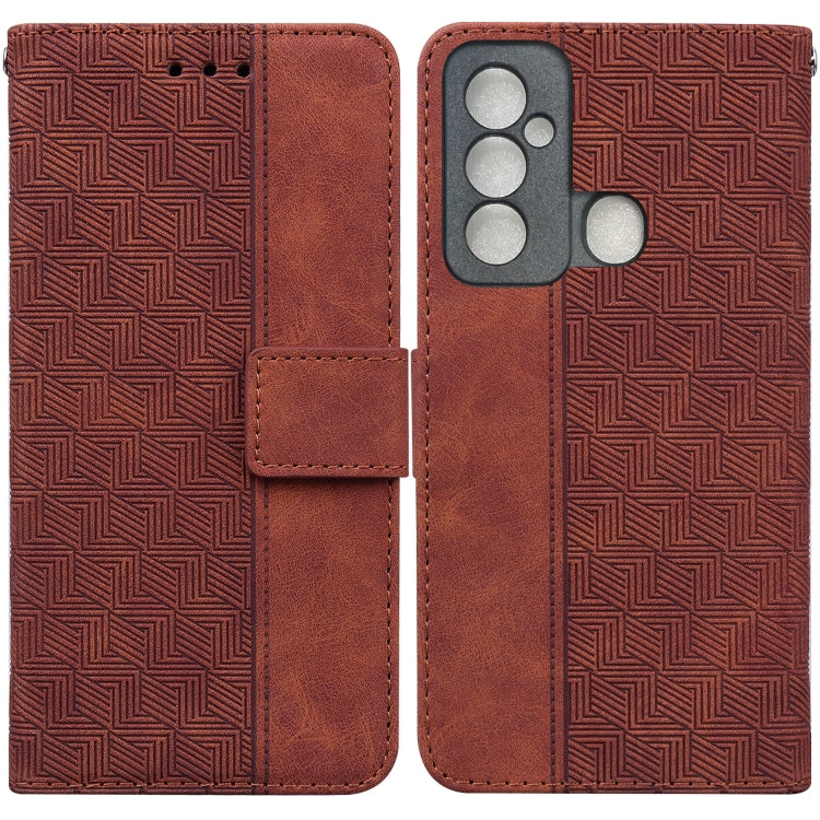 For Tecno Spark 6 GO Geometric Embossed Leather Phone Case