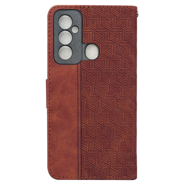For Tecno Spark 6 GO Geometric Embossed Leather Phone Case
