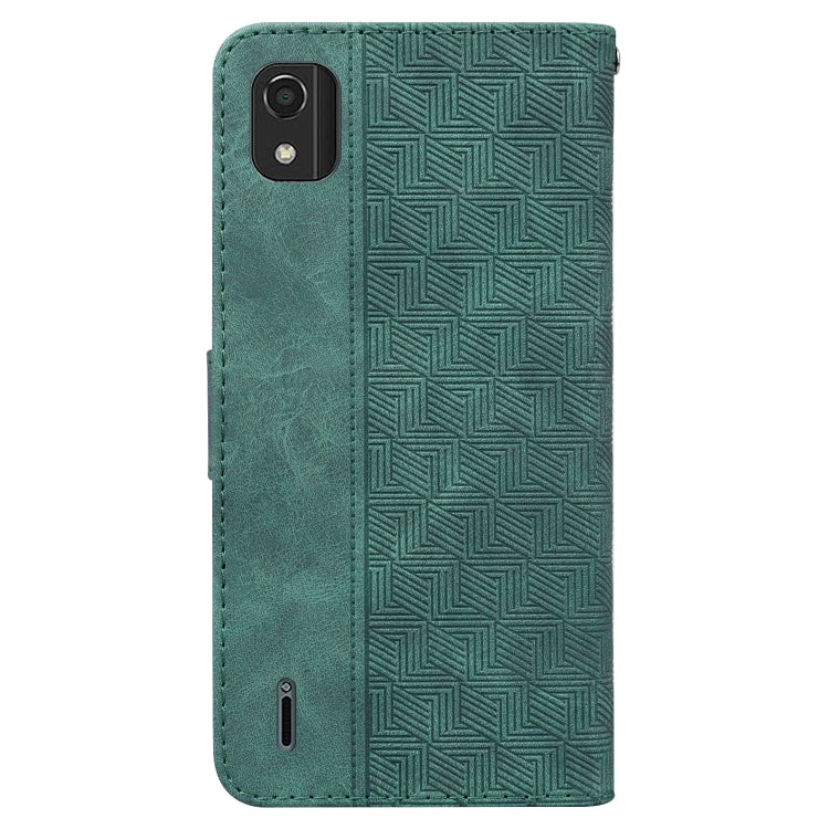 For Nokia C2 2nd Edition Geometric Embossed Leather Phone Case