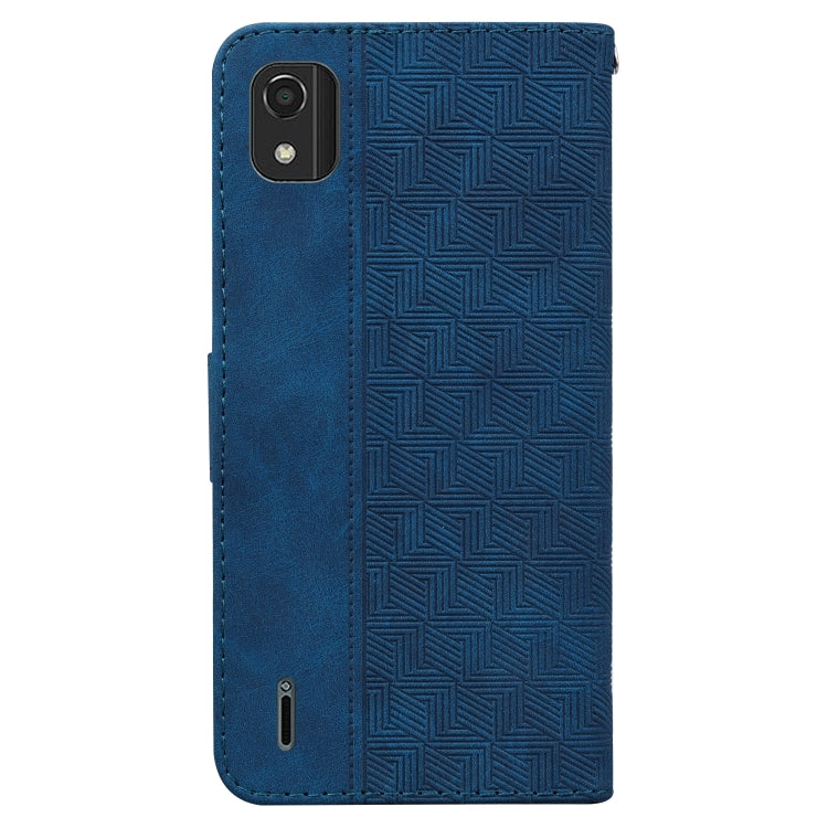 For Nokia C2 2nd Edition Geometric Embossed Leather Phone Case
