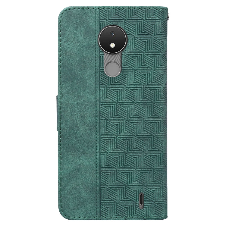 For Nokia C21 Geometric Embossed Leather Phone Case