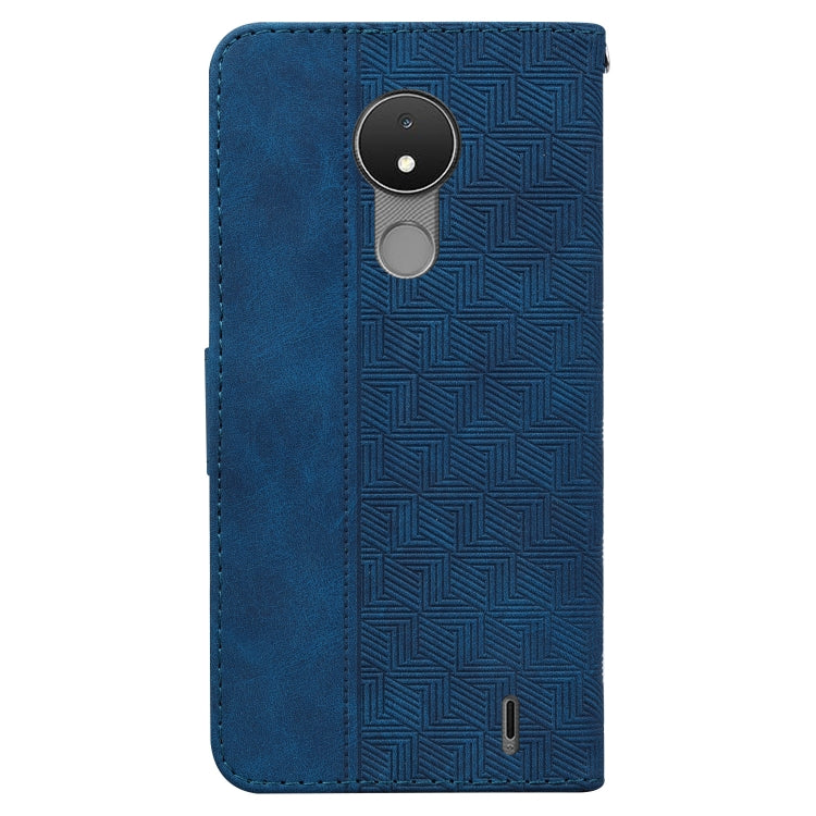 For Nokia C21 Geometric Embossed Leather Phone Case