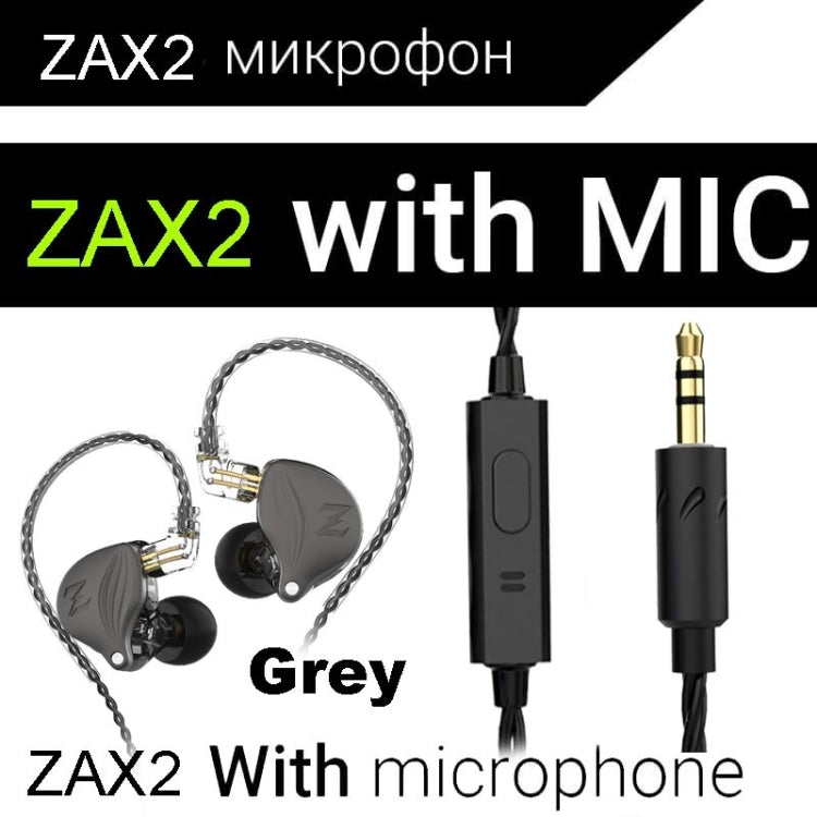 QKZ ZAX2 In-Ear Subwoofer Wired Running Sports HIFI Earphone with Mic