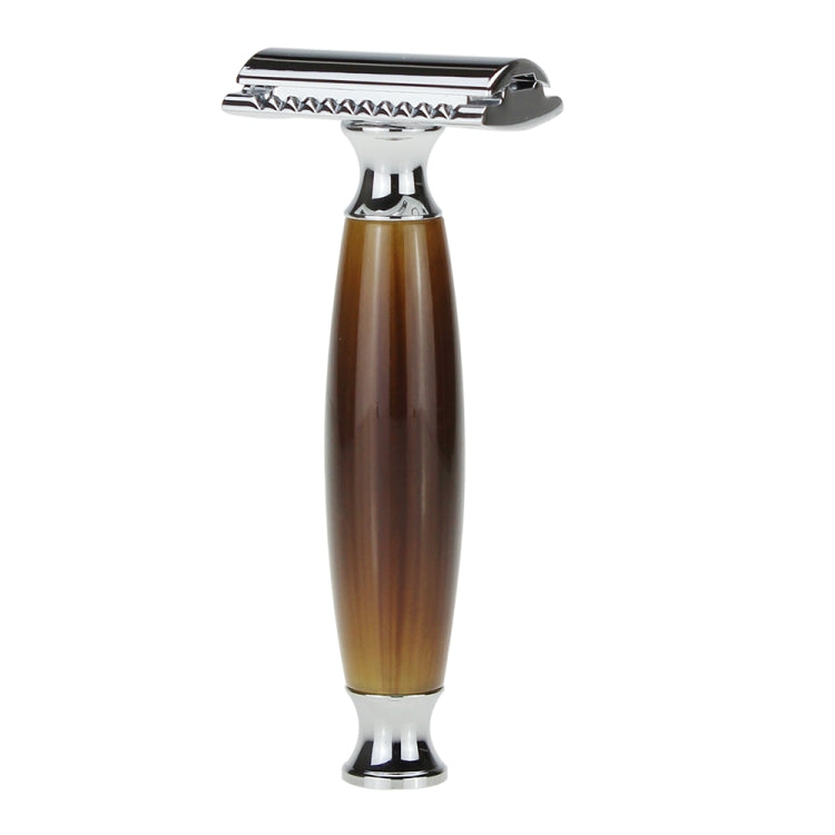 AS-10 Men Shaving Kit Double Edge Safety Razor Stand Blade Set(Short Agate)