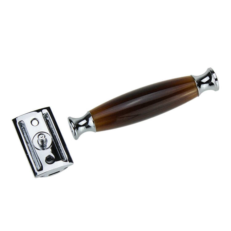 AS-10 Men Shaving Kit Double Edge Safety Razor Stand Blade Set(Short Agate)