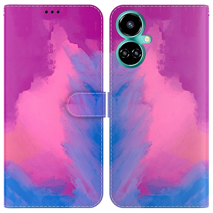 For Tecno Camon 19 Watercolor Pattern Horizontal Flip Leather Phone Case