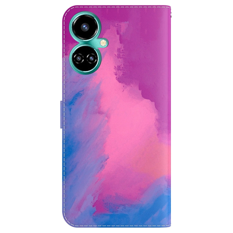 For Tecno Camon 19 Watercolor Pattern Horizontal Flip Leather Phone Case
