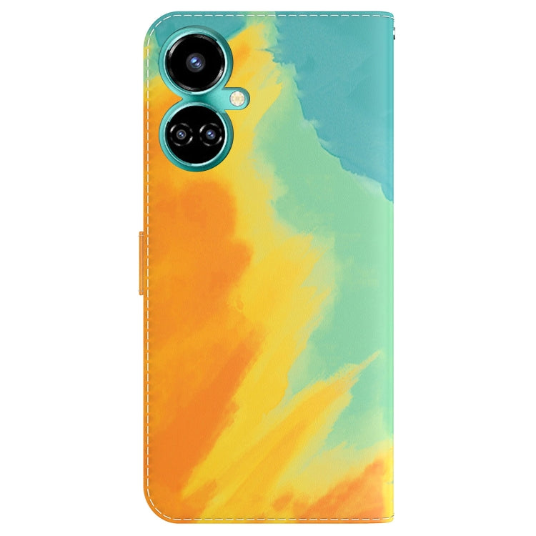 For Tecno Camon 19 Watercolor Pattern Horizontal Flip Leather Phone Case