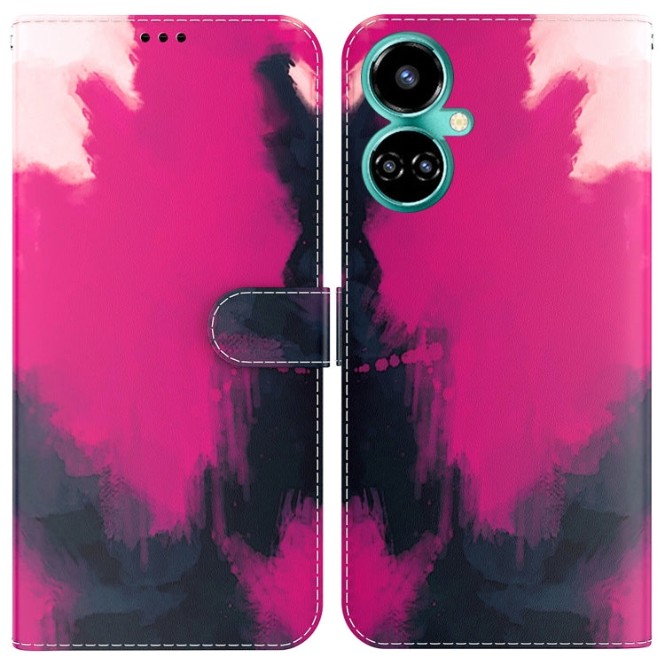 For Tecno Camon 19 Watercolor Pattern Horizontal Flip Leather Phone Case