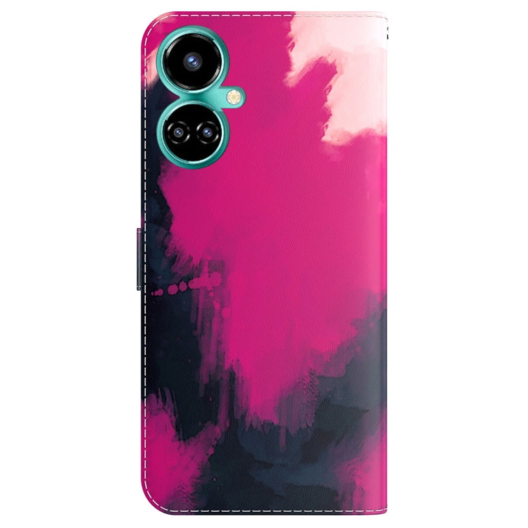 For Tecno Camon 19 Watercolor Pattern Horizontal Flip Leather Phone Case