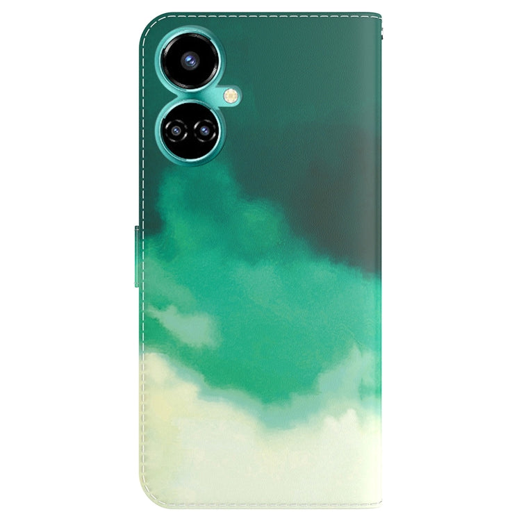 For Tecno Camon 19 Watercolor Pattern Horizontal Flip Leather Phone Case