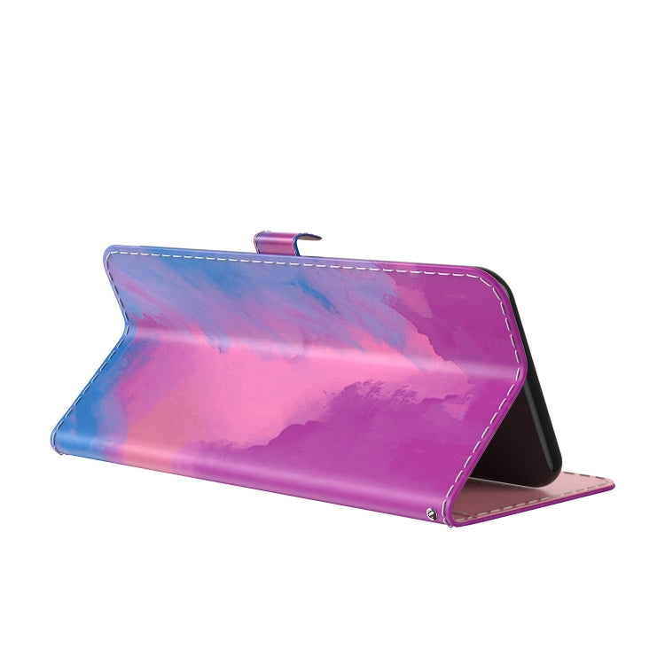 For Tecno Pop 6 No Fingerprints Watercolor Pattern Horizontal Flip Leather Phone Case