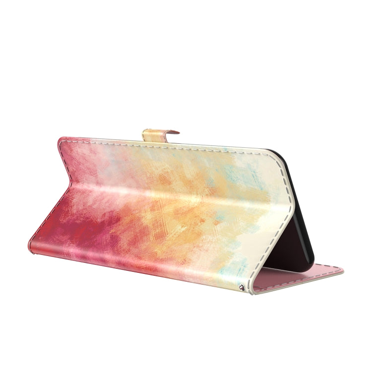 For Tecno Pop 6 No Fingerprints Watercolor Pattern Horizontal Flip Leather Phone Case