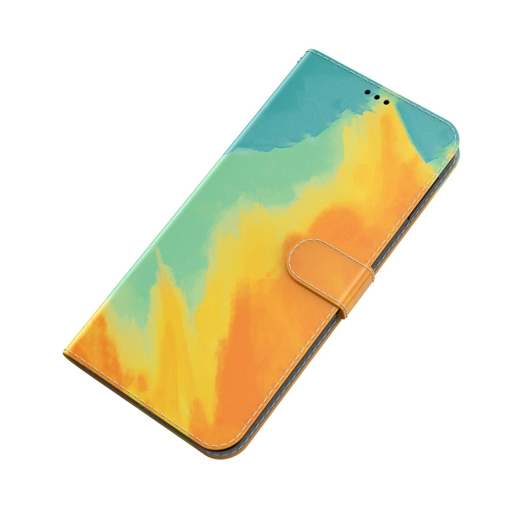 For Tecno Pop 6 No Fingerprints Watercolor Pattern Horizontal Flip Leather Phone Case