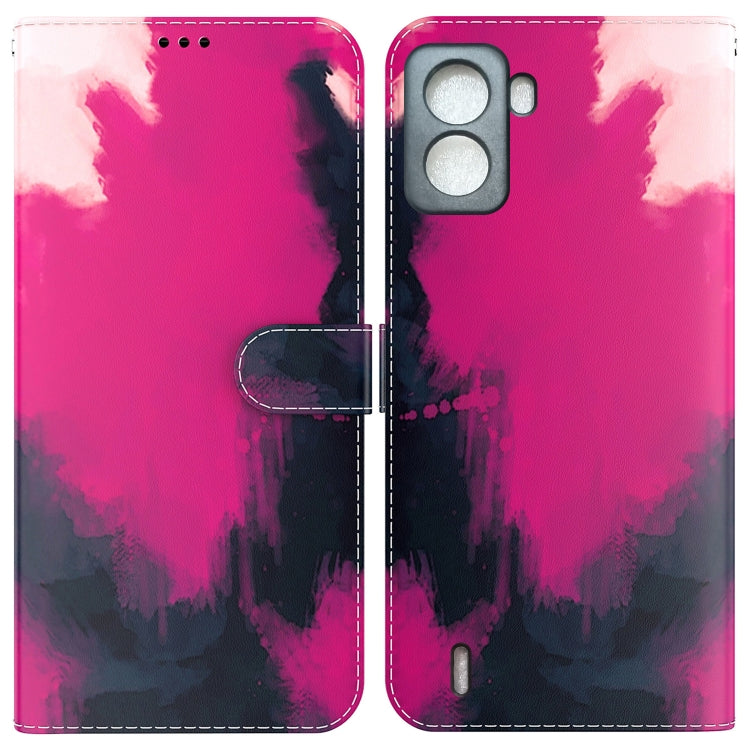For Tecno Pop 6 No Fingerprints Watercolor Pattern Horizontal Flip Leather Phone Case