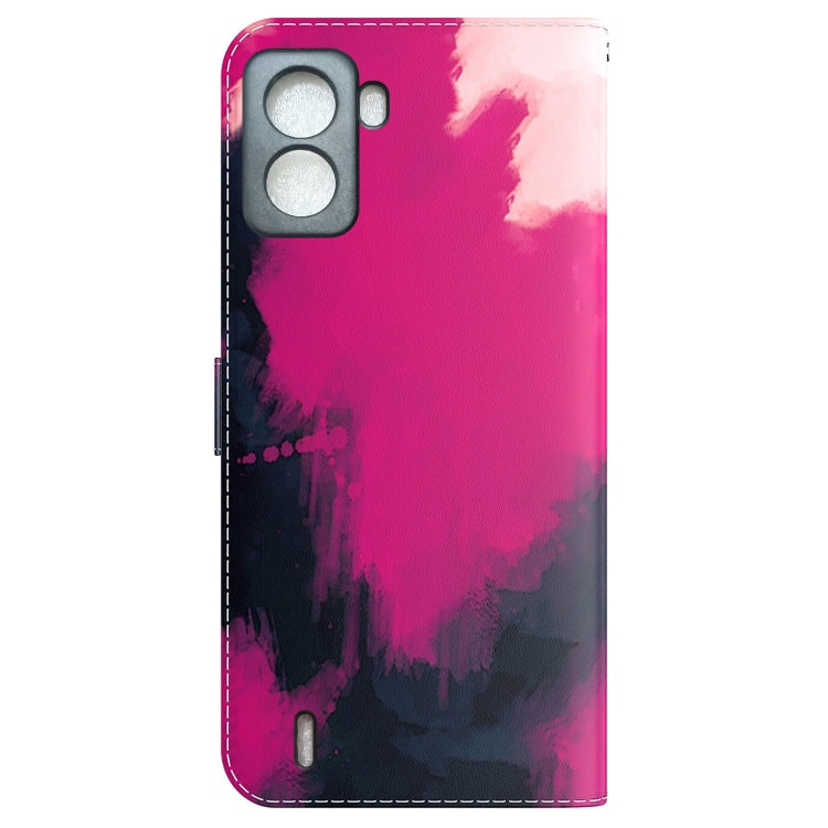 For Tecno Pop 6 No Fingerprints Watercolor Pattern Horizontal Flip Leather Phone Case