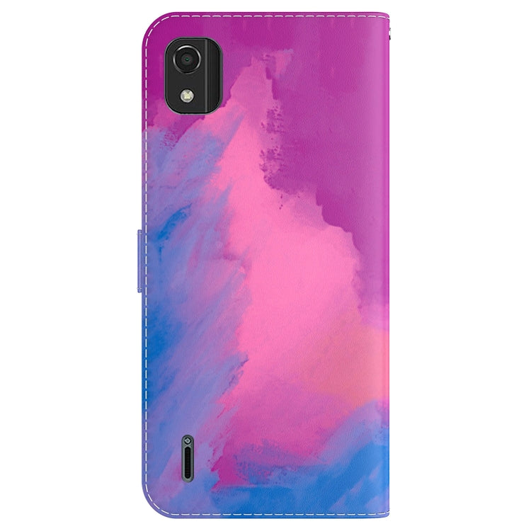 For Nokia C2 2nd Edition Watercolor Pattern Horizontal Flip Leather Phone Case