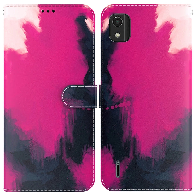 For Nokia C2 2nd Edition Watercolor Pattern Horizontal Flip Leather Phone Case