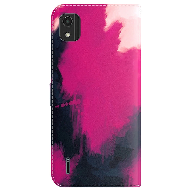 For Nokia C2 2nd Edition Watercolor Pattern Horizontal Flip Leather Phone Case