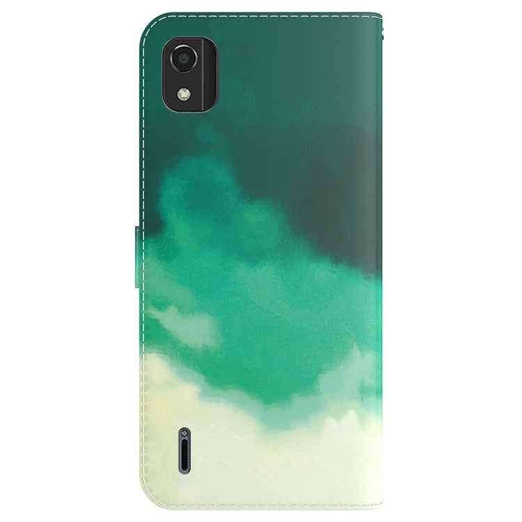 For Nokia C2 2nd Edition Watercolor Pattern Horizontal Flip Leather Phone Case