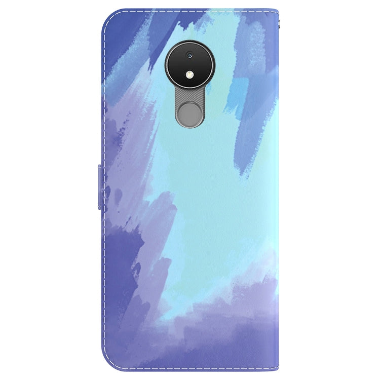 For Nokia C21 Watercolor Pattern Horizontal Flip Leather Phone Case