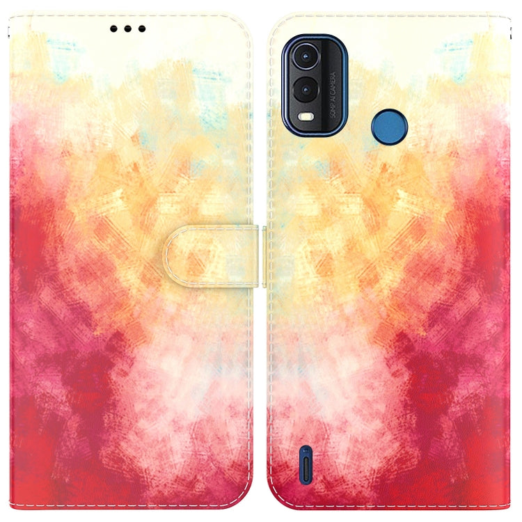 For Nokia G11 Plus Watercolor Pattern Horizontal Flip Leather Phone Case
