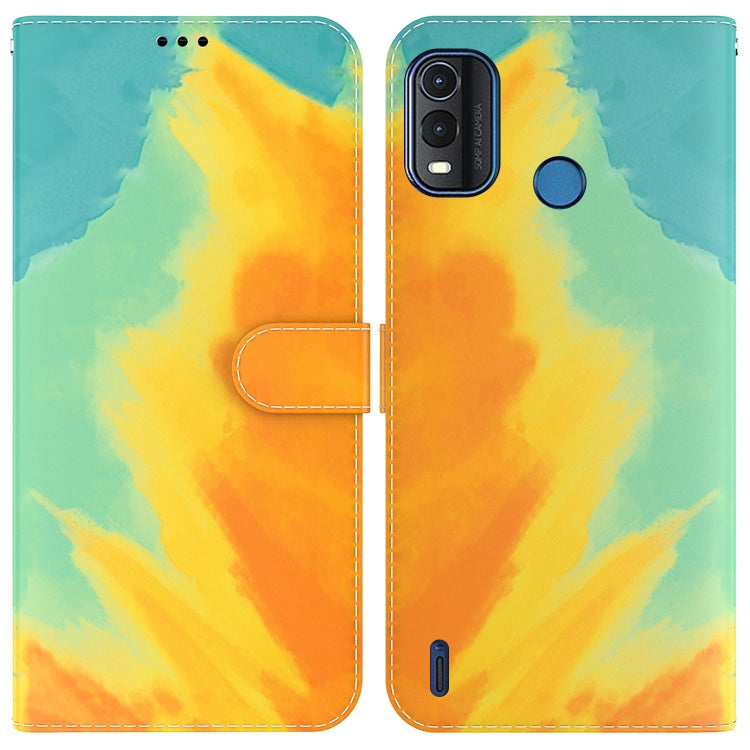 For Nokia G11 Plus Watercolor Pattern Horizontal Flip Leather Phone Case