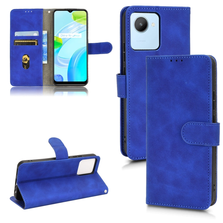 For Realme C30 4G Skin Feel Magnetic Flip Leather Phone Case