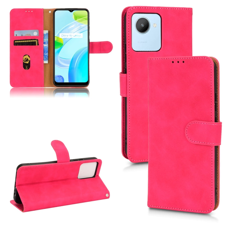 For Realme C30 4G Skin Feel Magnetic Flip Leather Phone Case