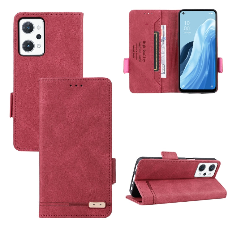 For OPPO Reno7 A JPN Magnetic Clasp Flip Leather Phone Case