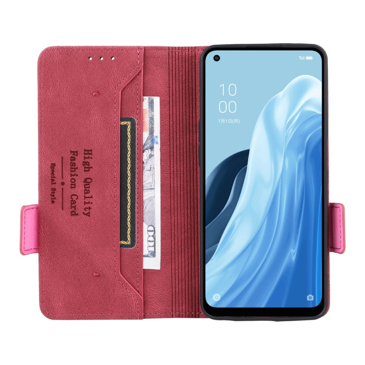 For OPPO Reno7 A JPN Magnetic Clasp Flip Leather Phone Case