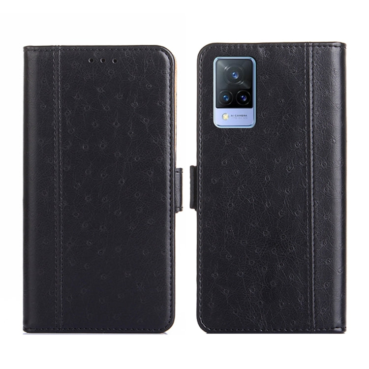 For vivo V21 4G / 5G Ostrich Texture Flip Leather Phone Case