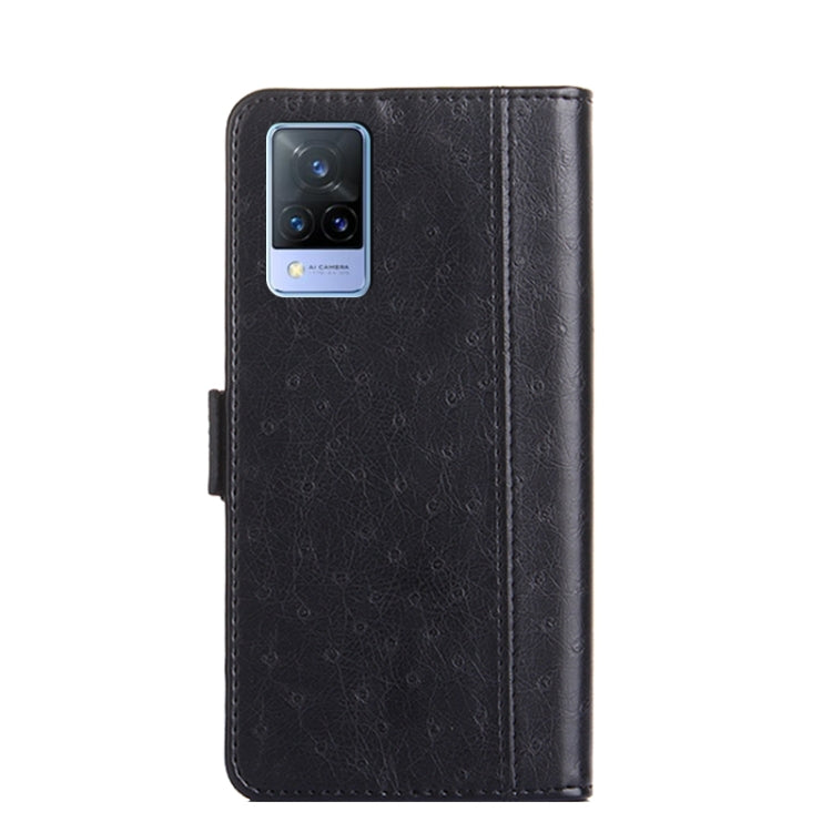 For vivo V21 4G / 5G Ostrich Texture Flip Leather Phone Case