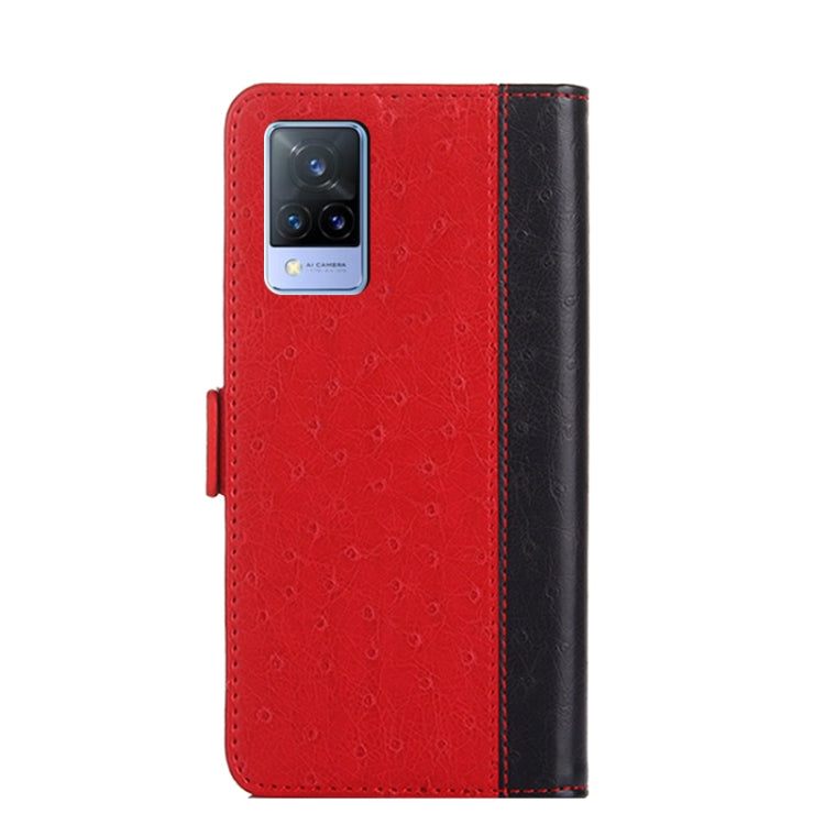 For vivo V21 4G / 5G Ostrich Texture Flip Leather Phone Case