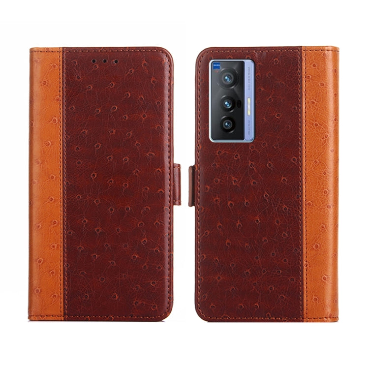 For vivo X70 Ostrich Texture Flip Leather Phone Case