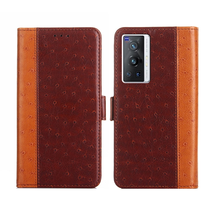 For vivo X70 Pro Ostrich Texture Flip Leather Phone Case
